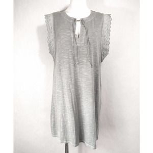 Lilla P tunic dress key hole tie front sleeveless